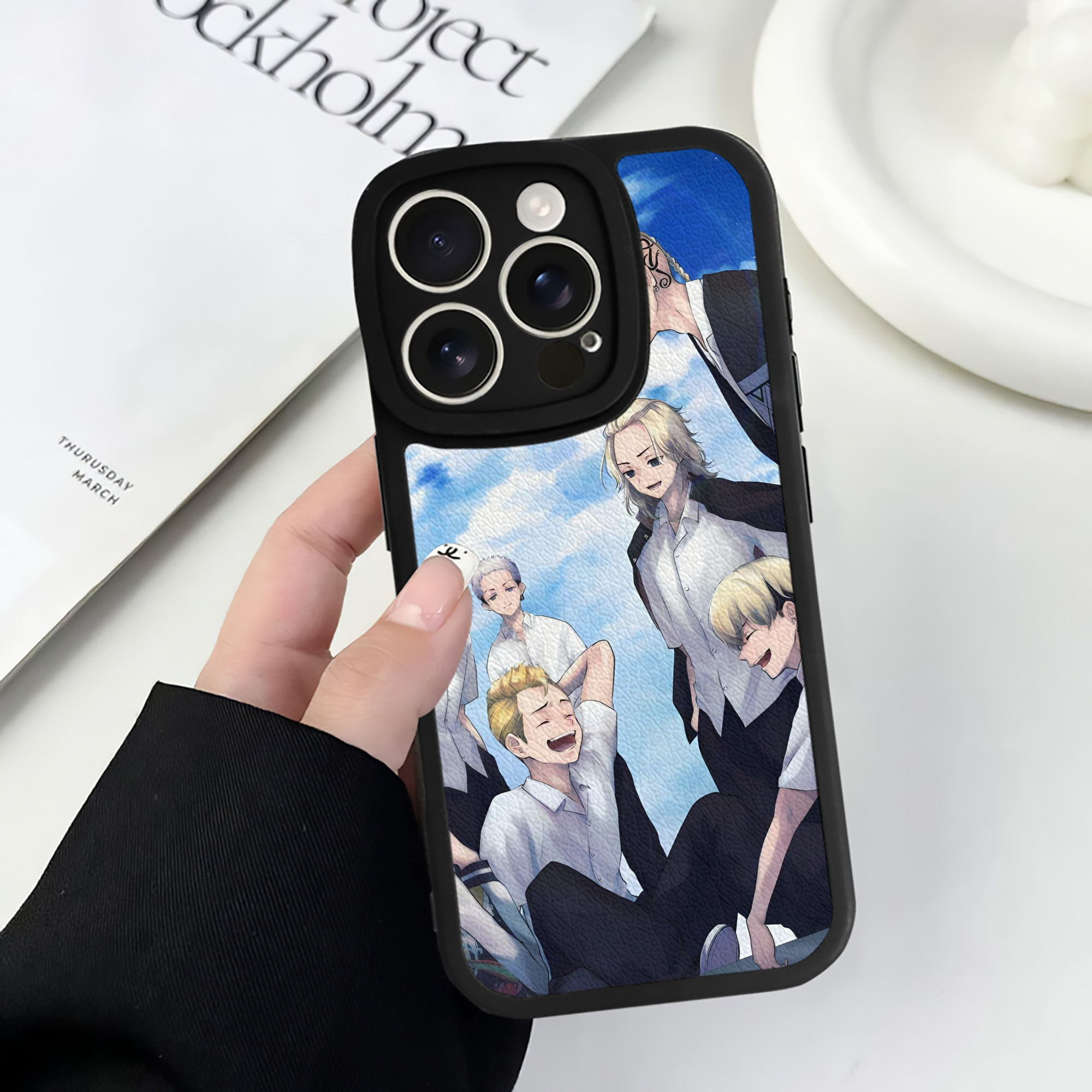 （画像用） 東京リベンジャーズ Tokyo Revengers 【iPhone 16シリーズ対応】シリコンスマホケース（レザー調） 材質：シリコン